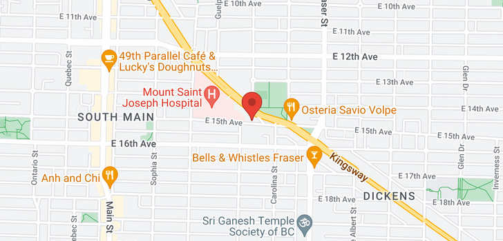 map of 521 E 15TH STREET